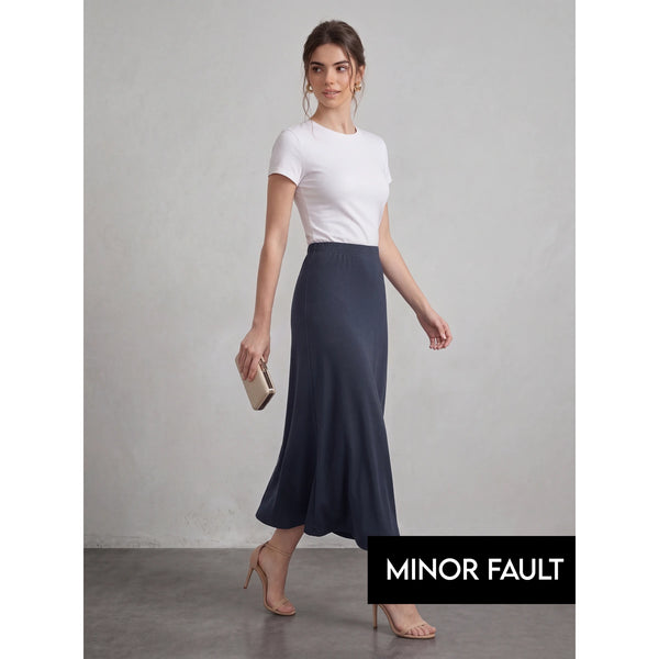 (Minor Fault) Navy Flared Skirt | Montivo Pakistan