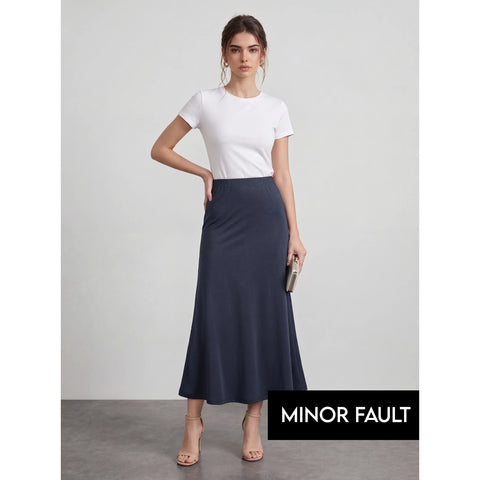 (Minor Fault) Navy Flared Skirt | Montivo Pakistan