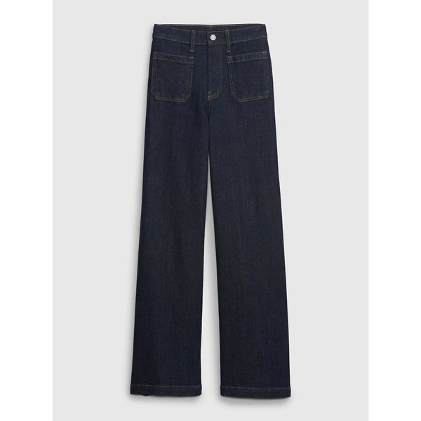 High Rise Rinse Wash Wide Leg Jeans | Montivo Pakistan