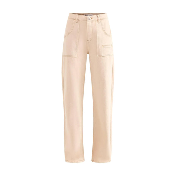 Ecru Wide Leg Jeans | Montivo Pakistan