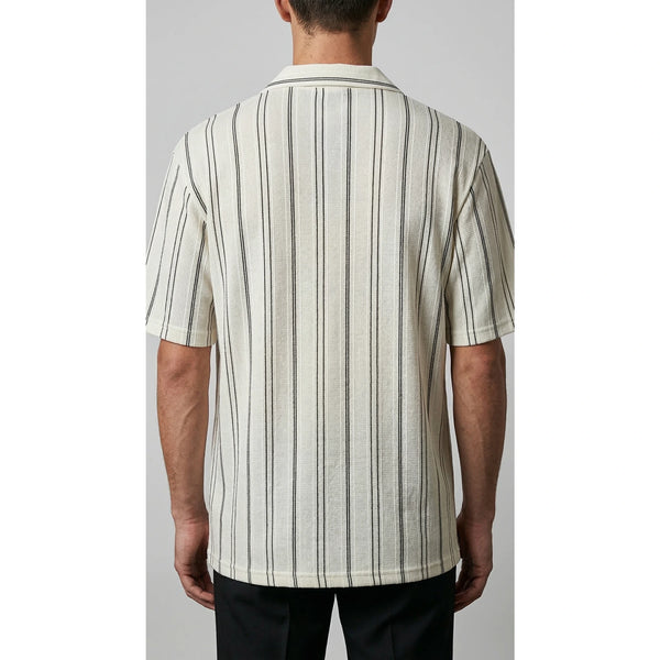 Lofted Stripe Cuban Oversized Shirt | Montivo Pakistan