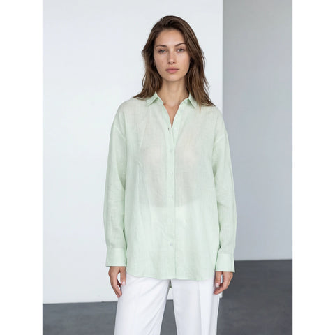 Mint Irish Linen Overized Shirt | Montivo Pakistan