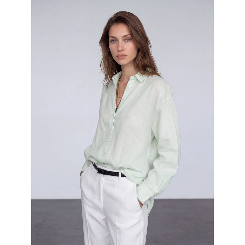 Mint Irish Linen Overized Shirt | Montivo Pakistan