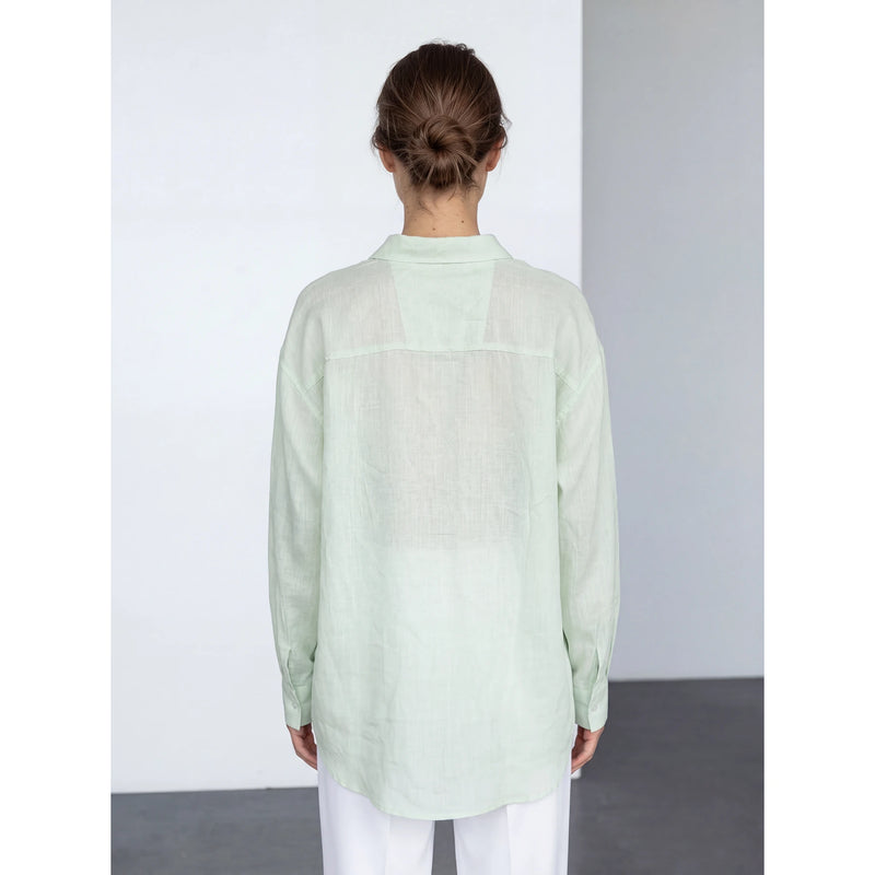 Mint Irish Linen Overized Shirt | Montivo Pakistan