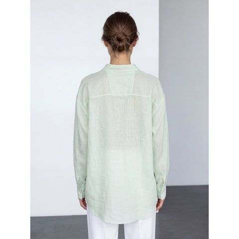 Mint Irish Linen Overized Shirt | Montivo Pakistan