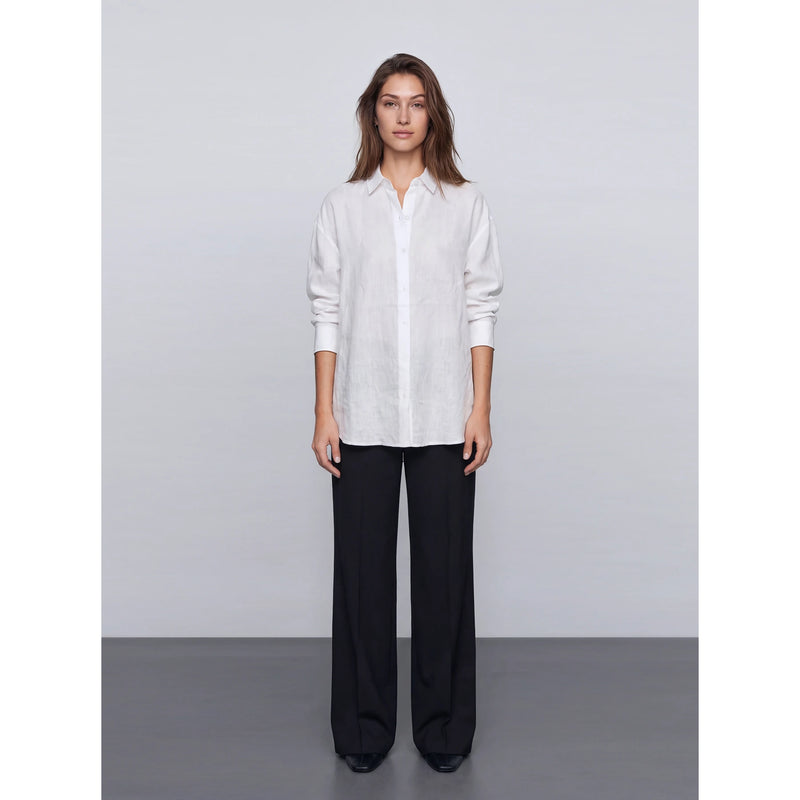 White Irish Linen Overized Shirt | Montivo Pakistan