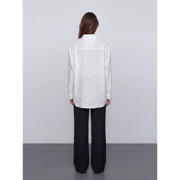 White Irish Linen Overized Shirt | Montivo Pakistan