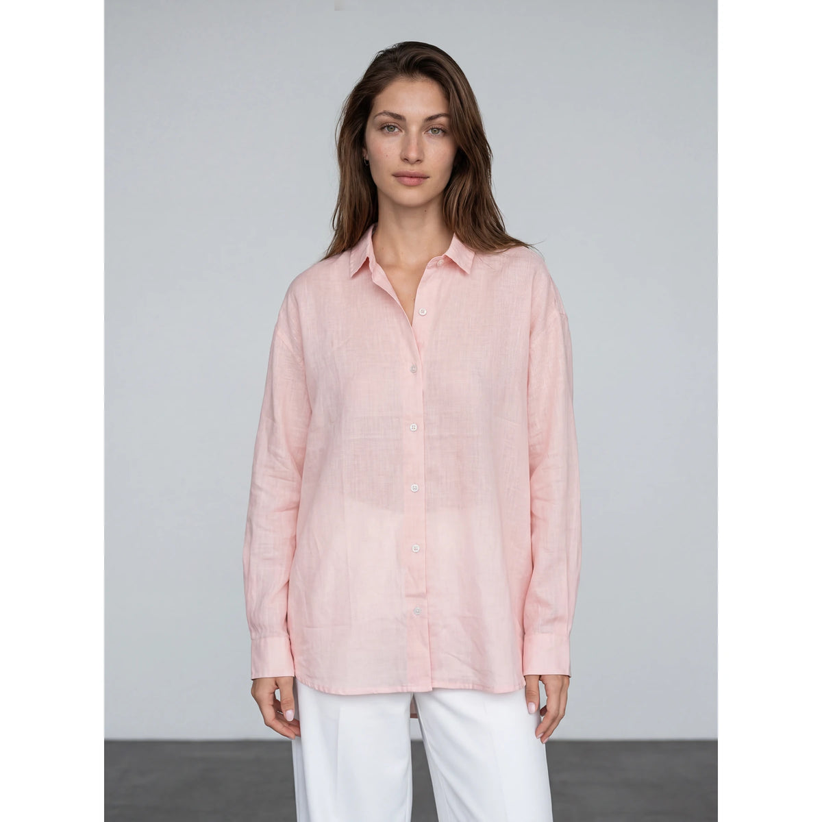 Pink Irish Linen Overized Shirt | Montivo Pakistan