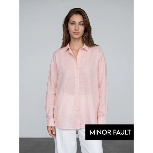 (Minor Fault) Pink Irish Linen Overized Shirt | Montivo Pakistan