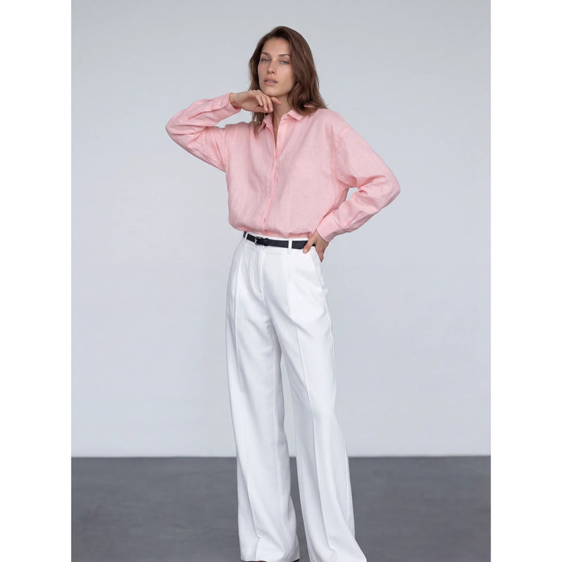 Pink Irish Linen Overized Shirt | Montivo Pakistan