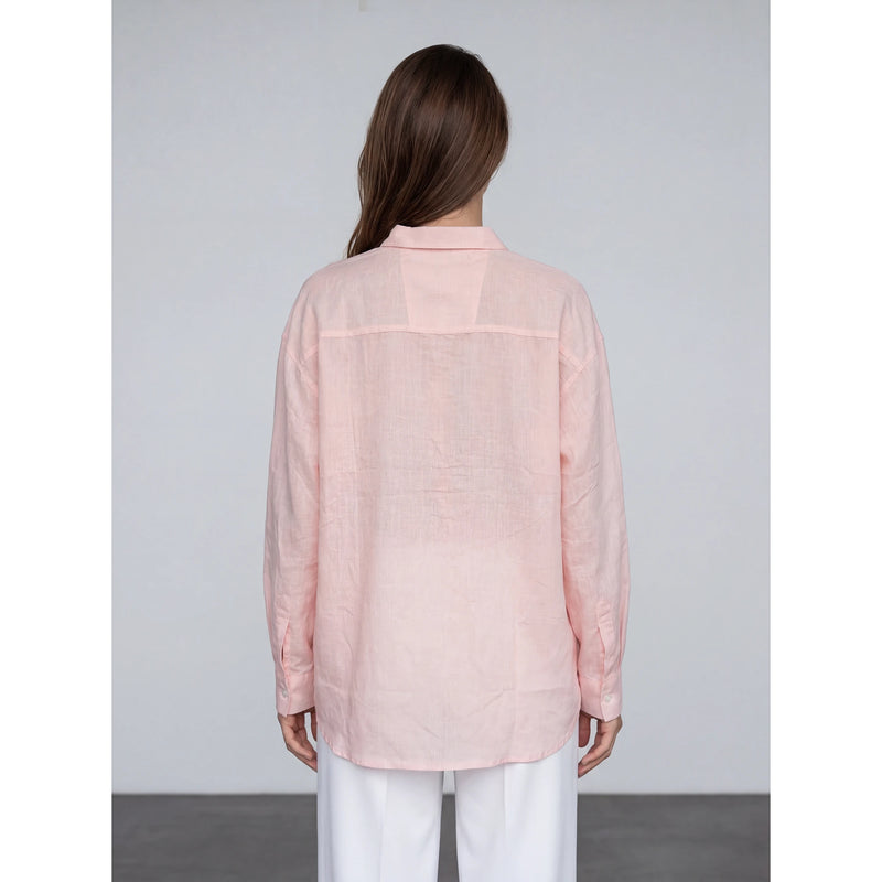 Pink Irish Linen Overized Shirt | Montivo Pakistan