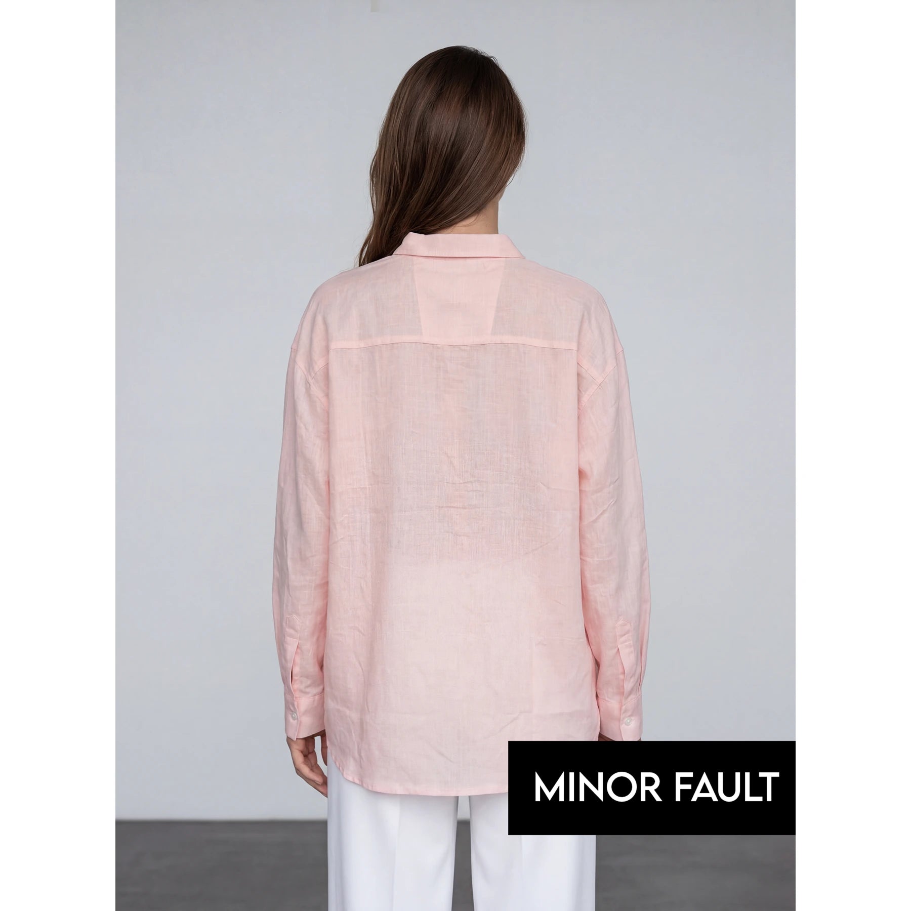 (Minor Fault) Pink Irish Linen Overized Shirt | Montivo Pakistan