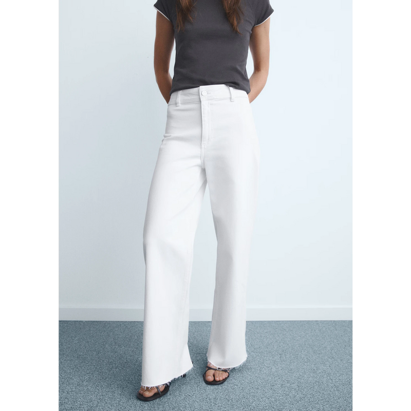 White Wide Leg Jeans | Montivo Pakistan