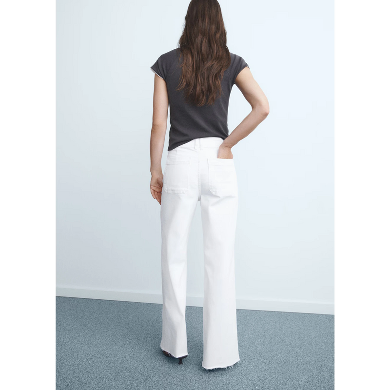 White Wide Leg Jeans | Montivo Pakistan