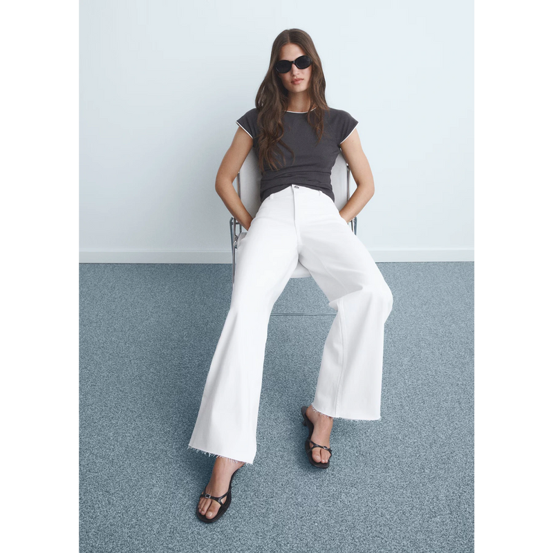White Wide Leg Jeans | Montivo Pakistan