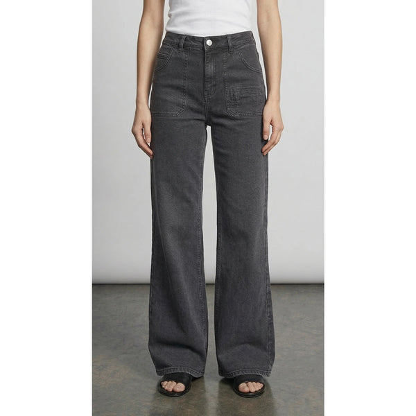 Charcoal Loose Flare Jeans | Montivo Pakistan