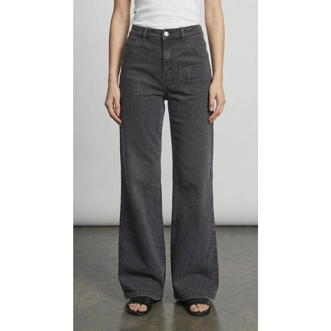 Charcoal Loose Flare Jeans | Montivo Pakistan