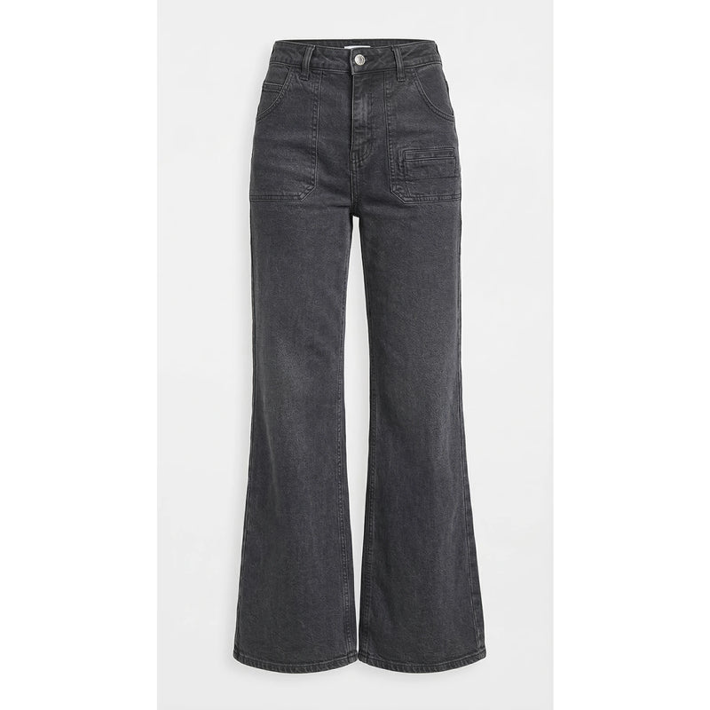 Charcoal Loose Flare Jeans | Montivo Pakistan