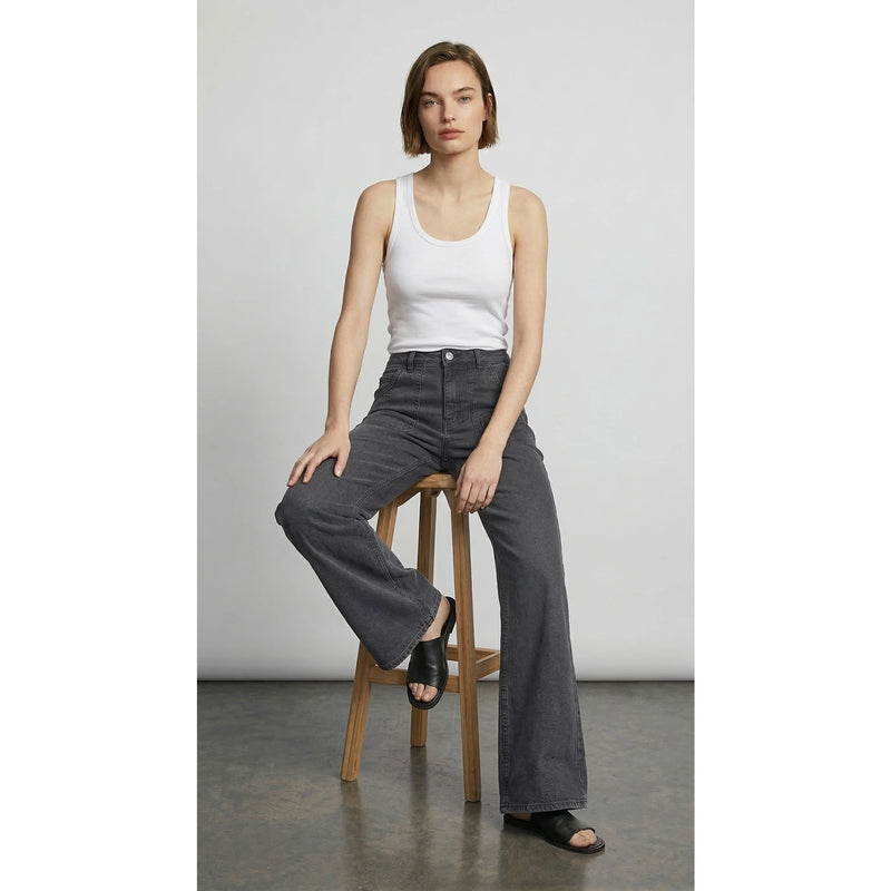 Charcoal Loose Flare Jeans | Montivo Pakistan