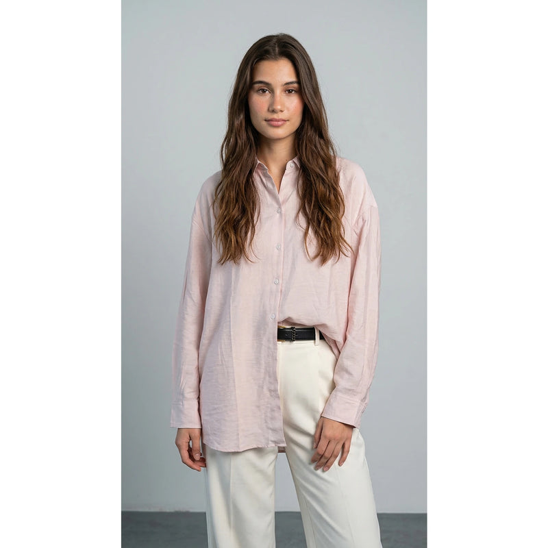 Pink Linen Oversized Shirt | Montivo Pakistan
