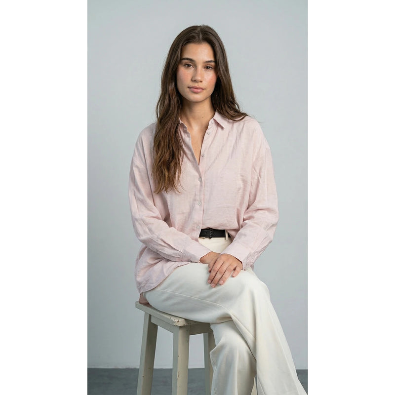 Pink Linen Oversized Shirt | Montivo Pakistan