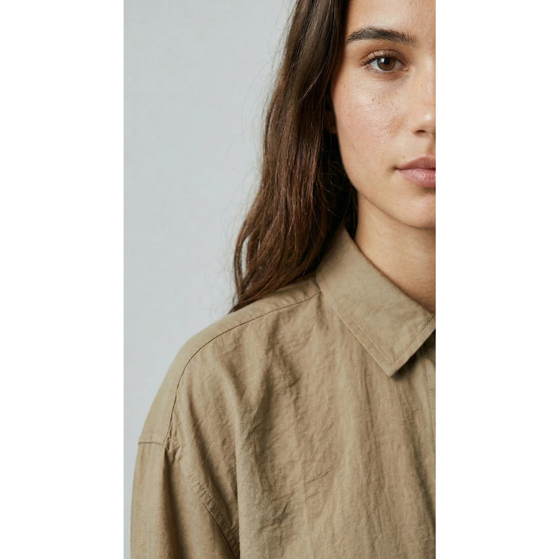 Coffee Linen Oversized Shirt | Montivo Pakistan