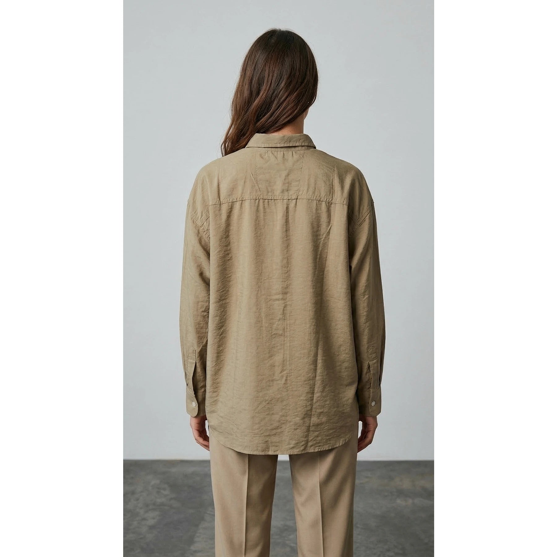Coffee Linen Oversized Shirt | Montivo Pakistan