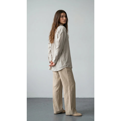Ivory Linen Oversized Shirt | Montivo Pakistan