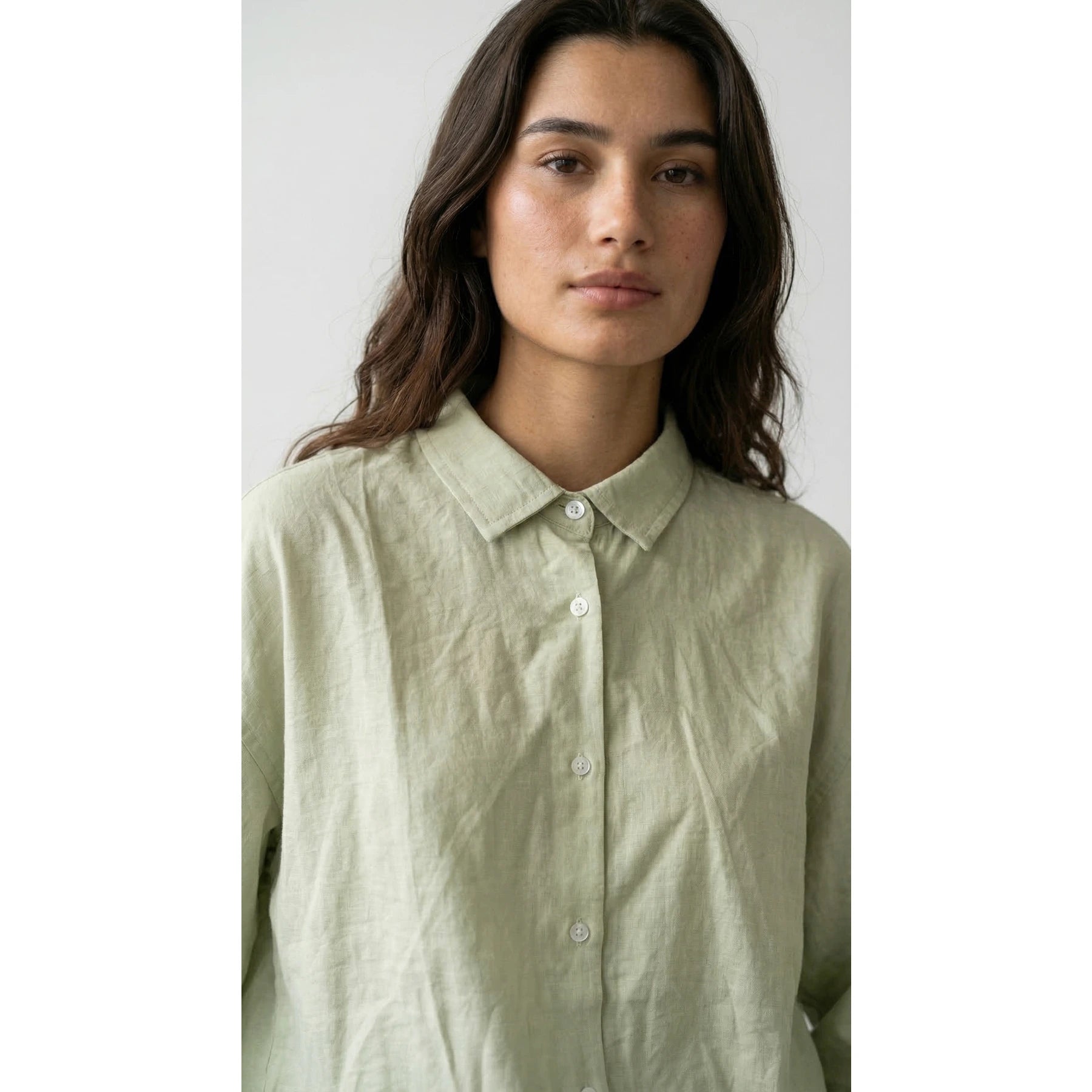 Light Green Linen Oversized Shirt | Montivo Pakistan