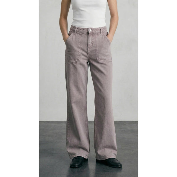 Lilac Wide Leg Jeans | Montivo Pakistan
