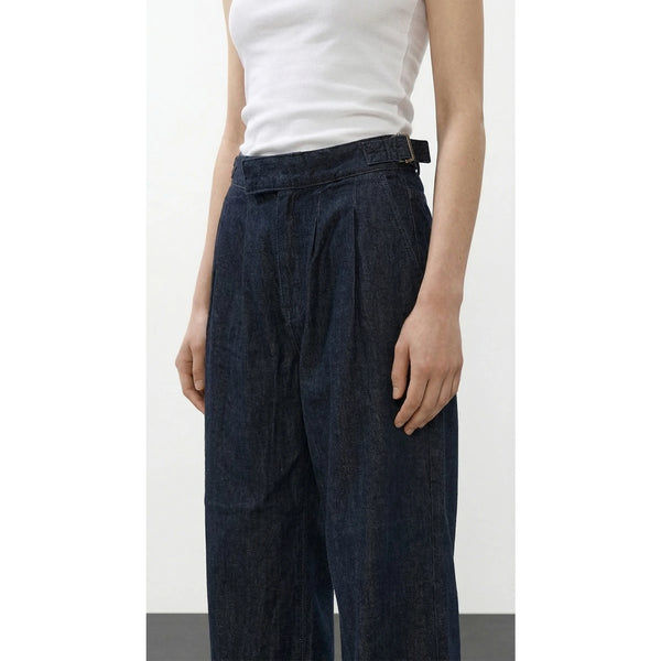 Rinse Wash Pleated Cropped Wide Leg Jeans | Montivo Pakistan