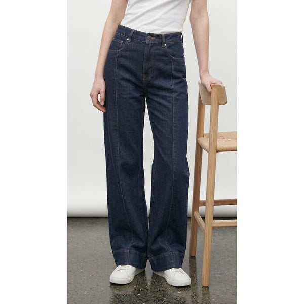 Dark Blue Straight Flared Jeans | Montivo Pakistan