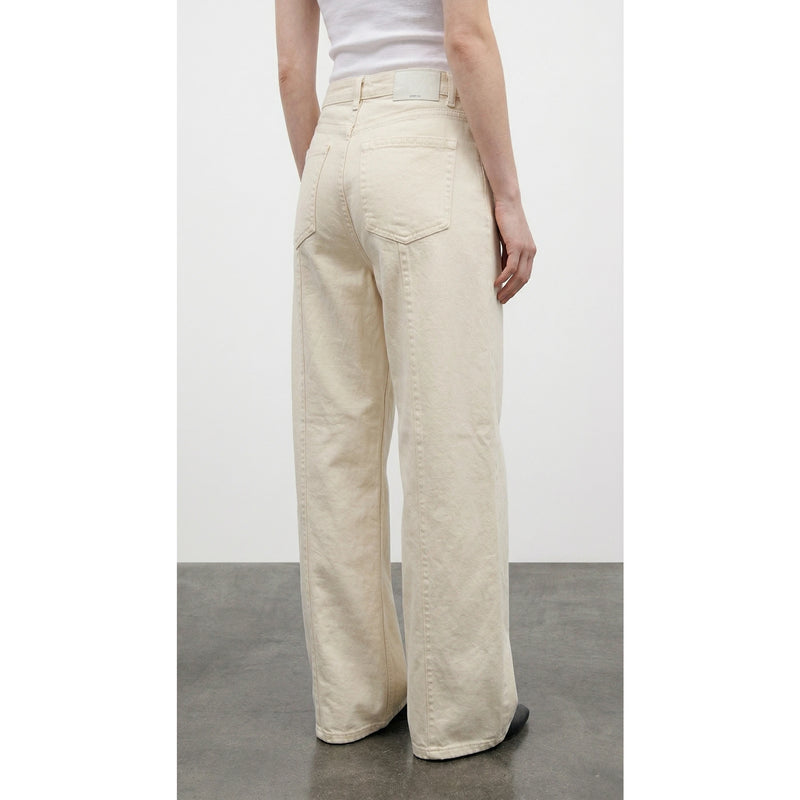 Cream Straight Baggy Jeans | Montivo Pakistan