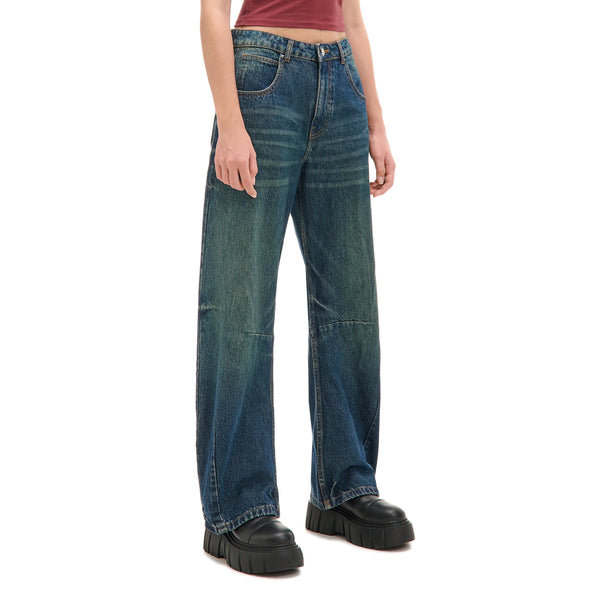 Vintage Blue Balloon Horseshoe Jeans | Montivo Pakistan