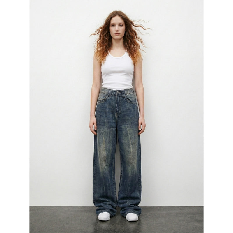 Dirty Blue Baggy Skater Jeans | Montivo Pakistan