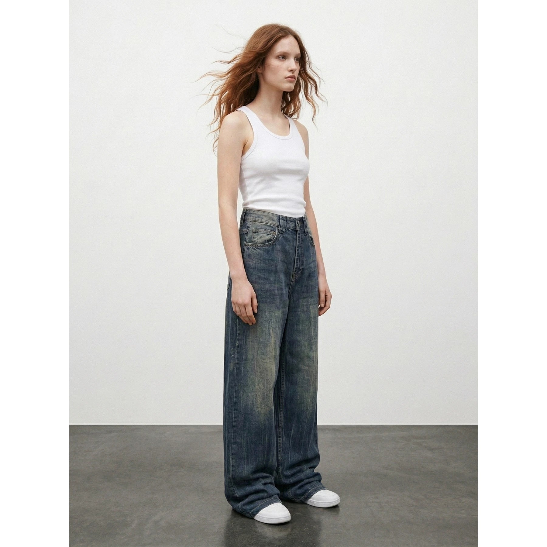 Dirty Blue Baggy Skater Jeans | Montivo Pakistan