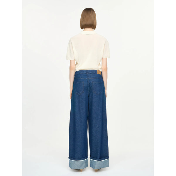 Mid Rise Baggy Cuff Detail Jeans | Montivo Pakistan