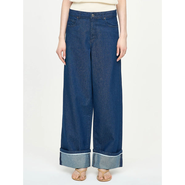 Mid Rise Baggy Cuff Detail Jeans | Montivo Pakistan