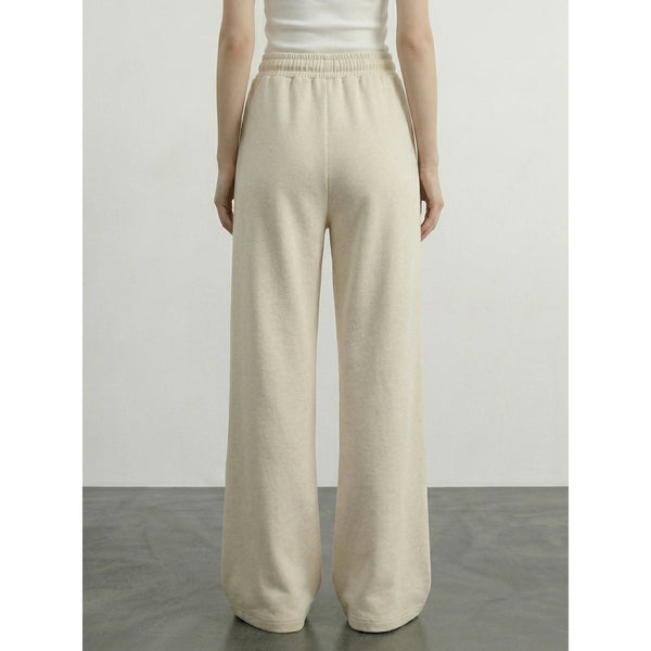 Beige Front Seam Wide Leg Trousers | Montivo Pakistan