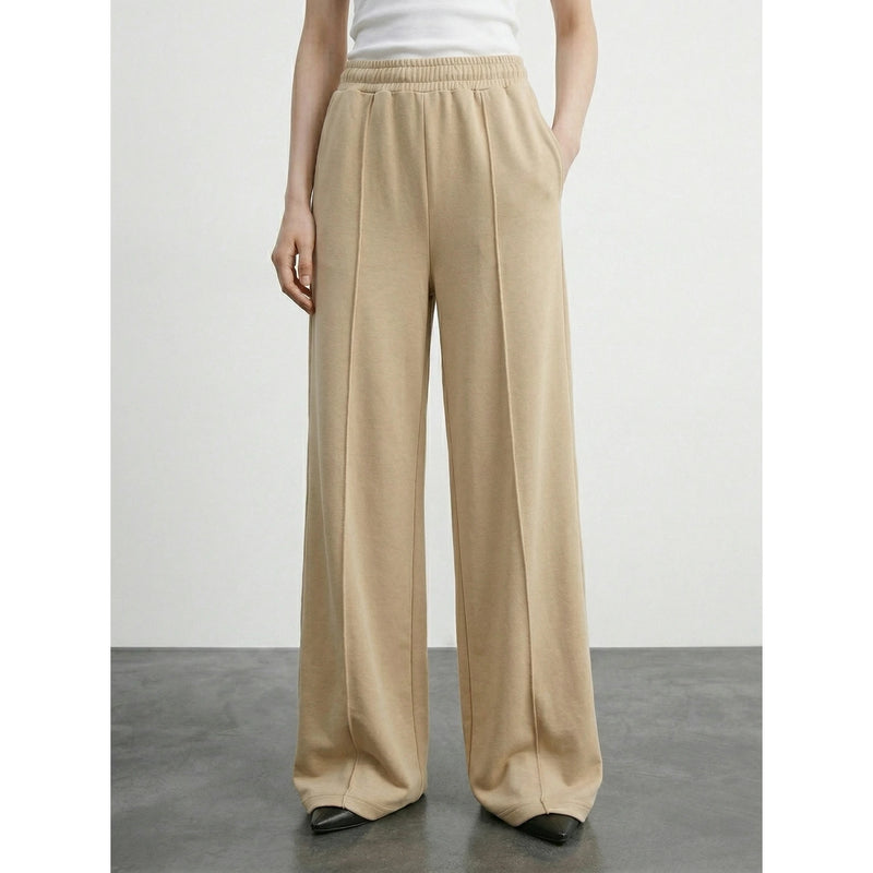 Wheat Front Seam Wide Leg Trousers | Montivo Pakistan