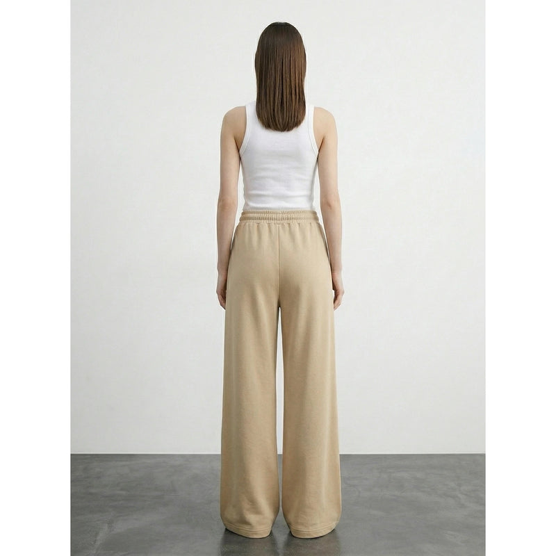 Wheat Front Seam Wide Leg Trousers | Montivo Pakistan