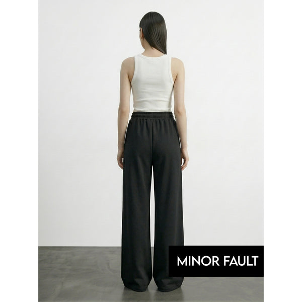 (Minor Fault) Black Front Seam Wide Leg Trousers | Montivo Pakistan