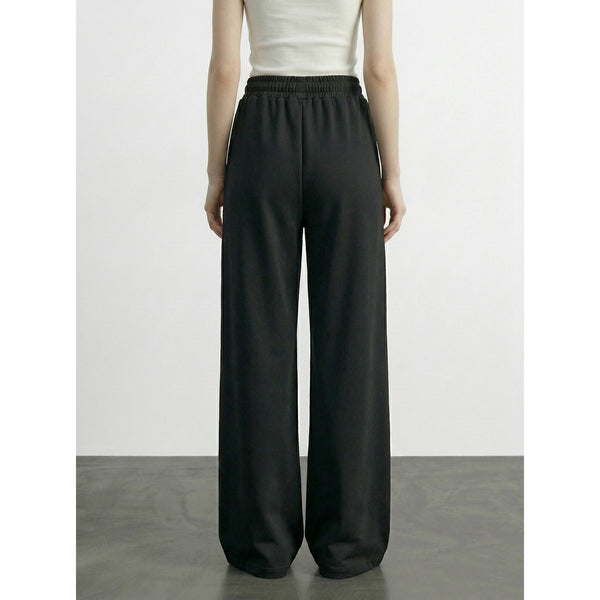 Black Front Seam Wide Leg Trousers | Montivo Pakistan
