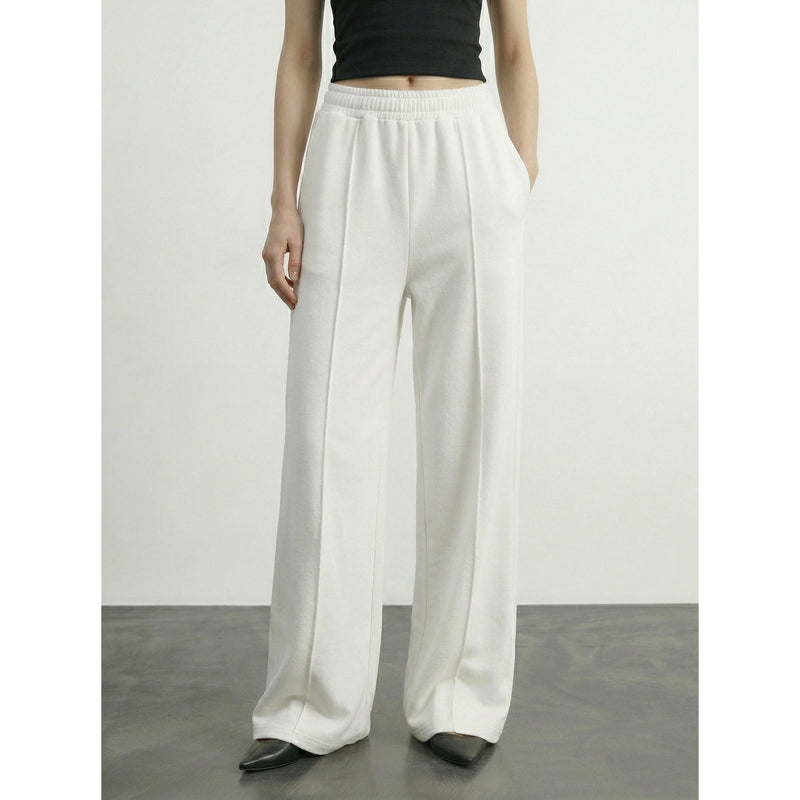 Off-White Front Seam Wide Leg Trousers | Montivo Pakistan