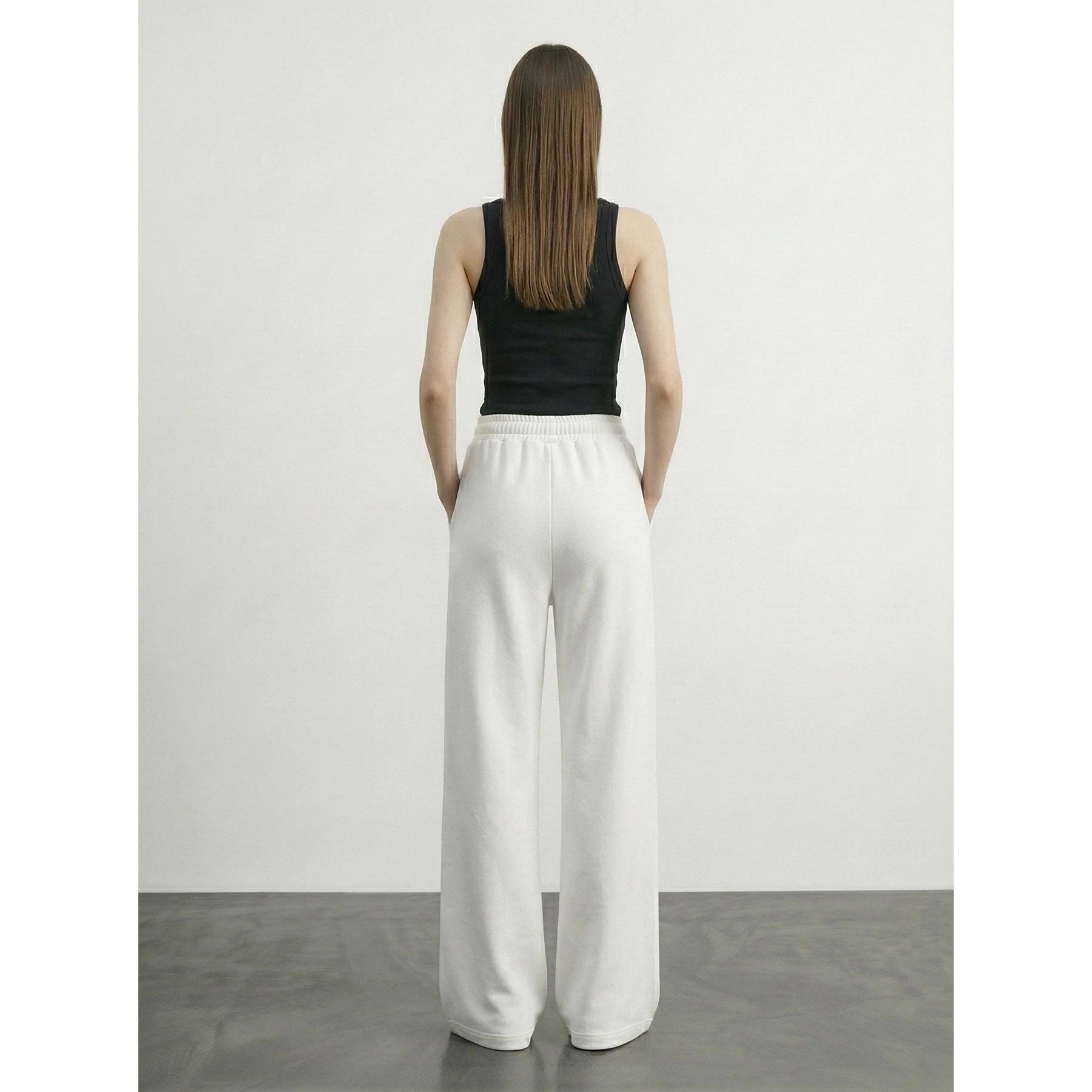 Off-White Front Seam Wide Leg Trousers | Montivo Pakistan