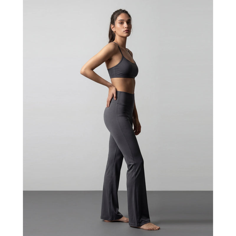 Grey Flared Yoga Pants | Montivo Pakistan