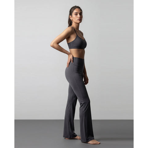Grey Flared Yoga Pants | Montivo Pakistan