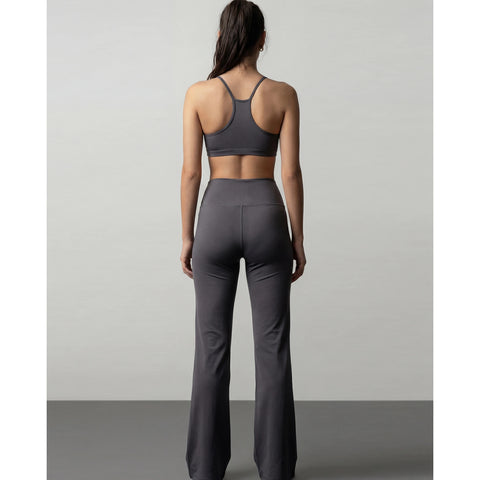 Grey Flared Yoga Pants | Montivo Pakistan