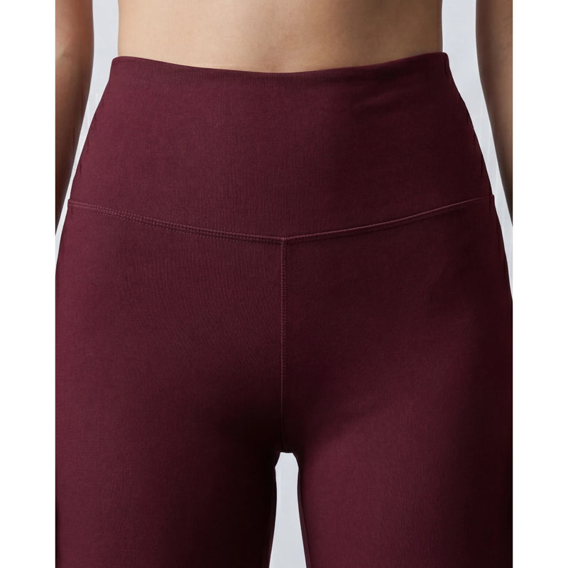 Burgundy Flared Yoga Pants | Montivo Pakistan