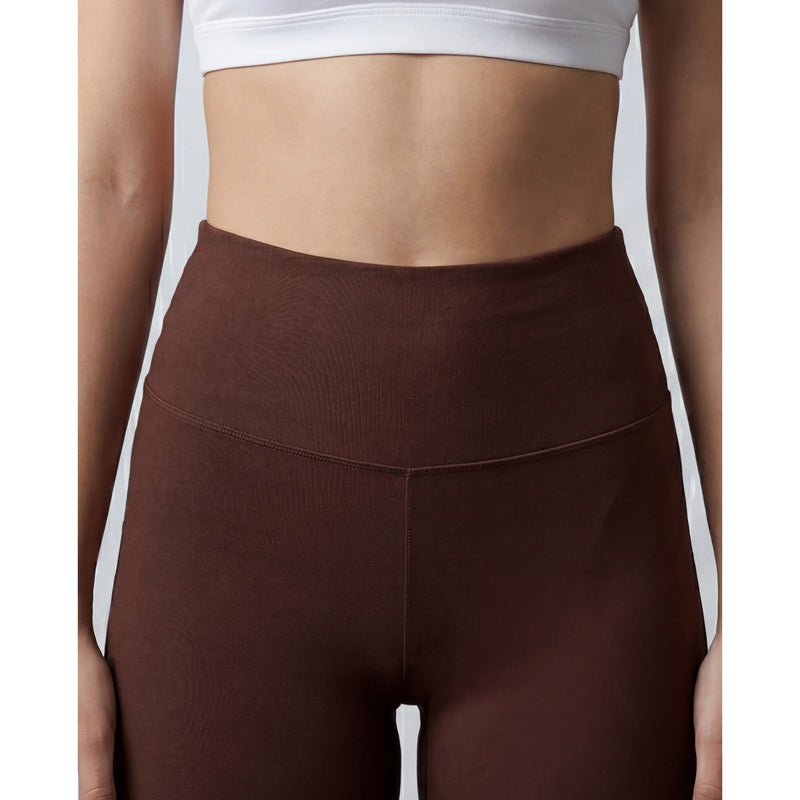 Brown Flared Yoga Pants | Montivo Pakistan
